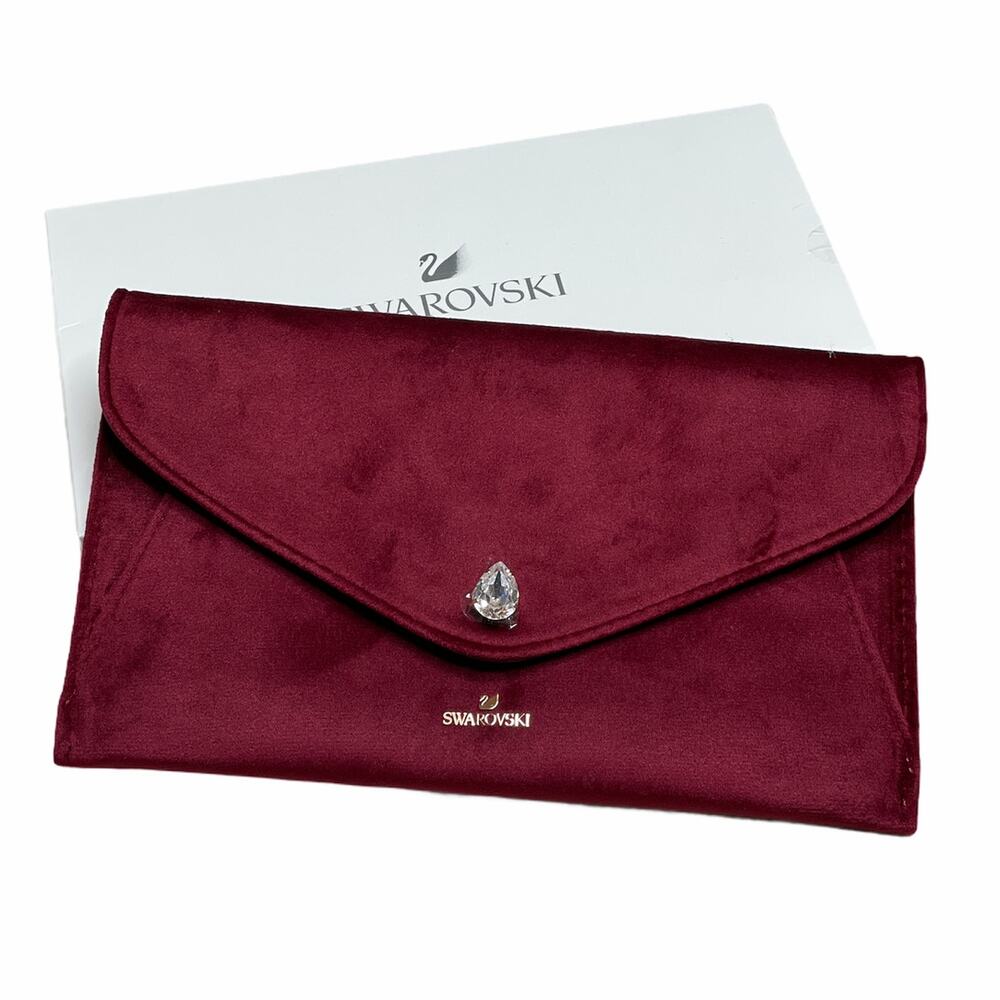 Swarovski Sparkling Holiday Clutch Bag Burgundy